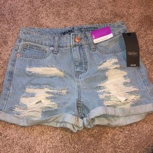 NWT High Rise Distressed Denim Shorts